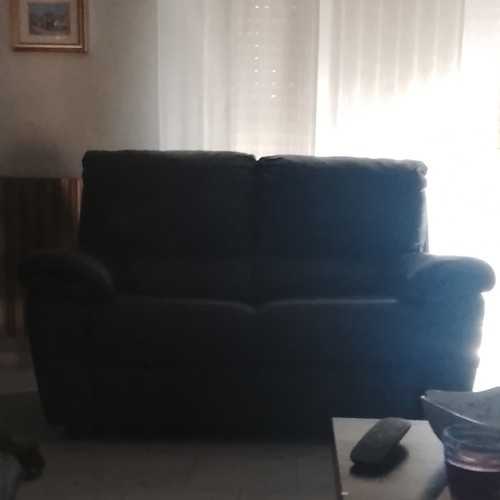 Divano posti pelle nera - divano,