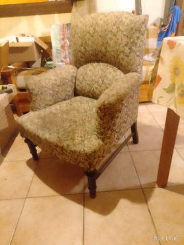 Poltrona vintage tessuto - poltrona,