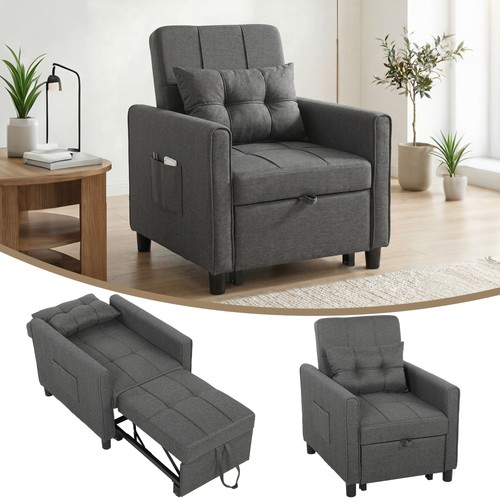 Homcom poltrona letto singolo - homcom,
