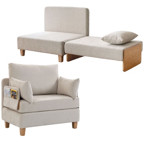 Homcom poltrona letto singola - homcom,
