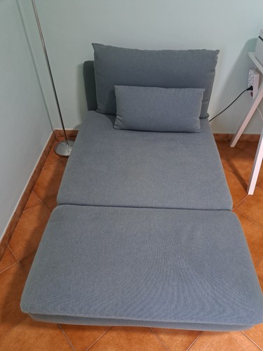Poltrona letto singola grigia
