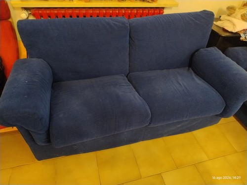 Divano posti tessuto blu - divano,