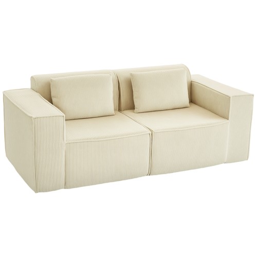 Homcom divano modulare posti - modulare, 3